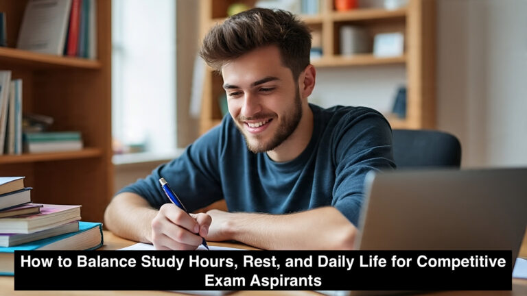 How to Balance Study Hours, Rest, and Daily Life for Exams 2 Time Management – How to Balance Study Hours, Rest, and Daily Life for Competitive Exam Aspirants